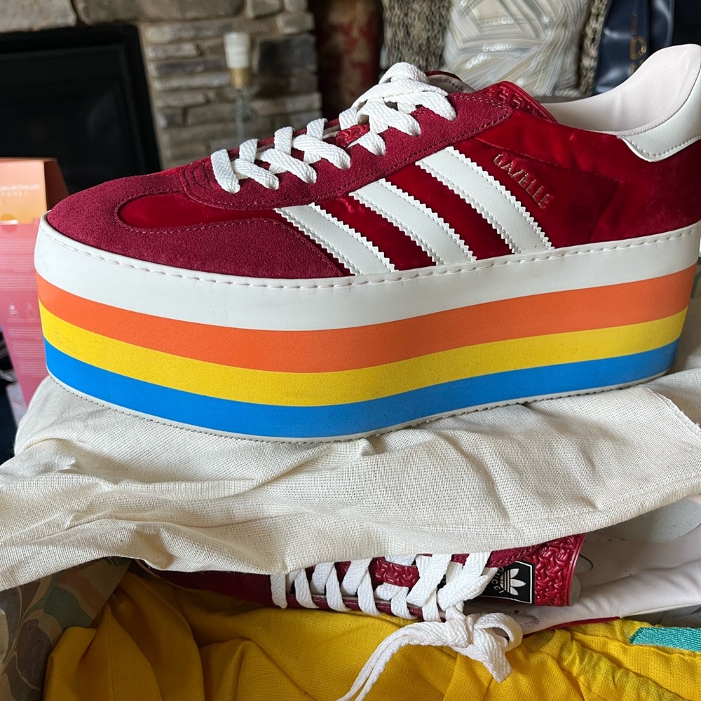 Gucci Adidas Gazelle Platform Sneaker-Worn only ONCE